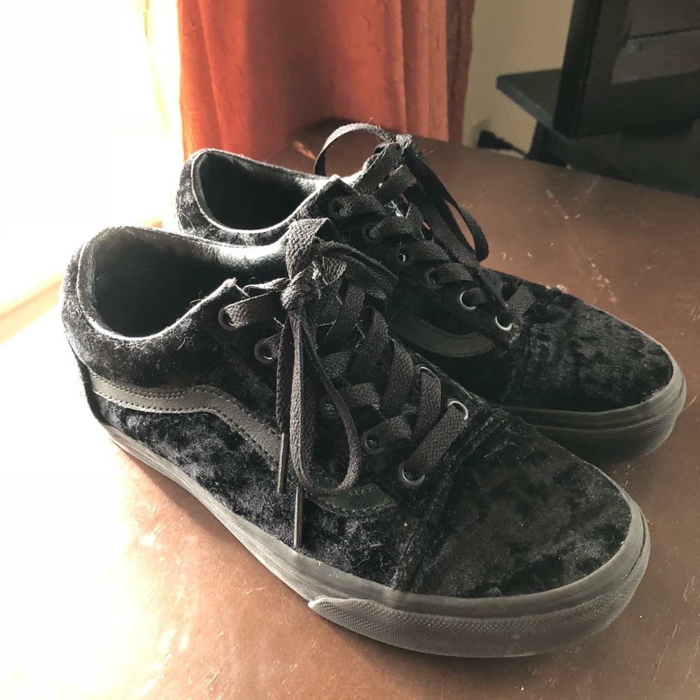 Vans velvet Black old school sneakers